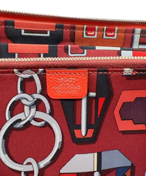 HERMES（エルメス）HERMES (エルメス) ラウンドファスナー長財布/アザップシルクイン クラシック ローズシャイプールの古着・服飾アイテム