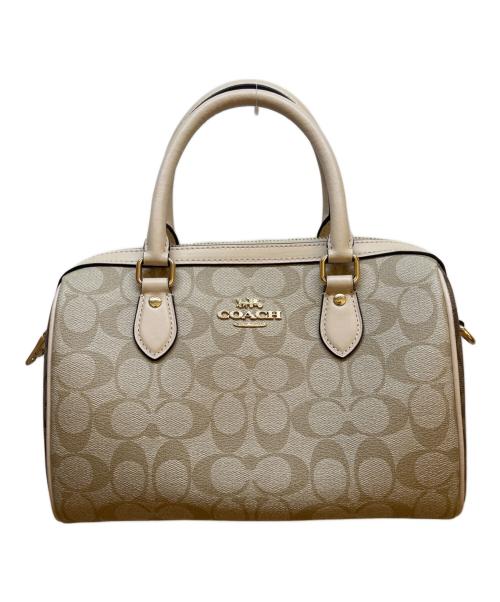 COACH（コーチ）COACH (コーチ) 2WAYミニボストンバッグ ライトブラウンの古着・服飾アイテム