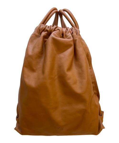 LOEWE（ロエベ）LOEWE (ロエベ) レザーナップサック ブラウンの古着・服飾アイテム