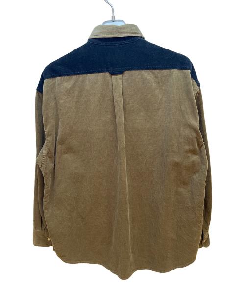 THE NORTHFACE PURPLELABEL（ザ・ノースフェイス パープルレーベル）THE NORTHFACE PURPLELABEL (ザ・ノースフェイス パープルレーベル) オーガニック コットン コーデュロイ ビッグ シャツ ブラック×カーキ サイズ:Sの古着・服飾アイテム
