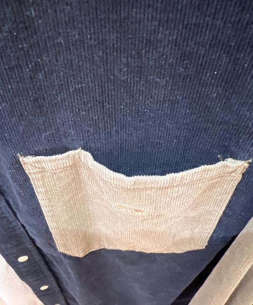 THE NORTHFACE PURPLELABEL（ザ・ノースフェイス パープルレーベル）THE NORTHFACE PURPLELABEL (ザ・ノースフェイス パープルレーベル) オーガニック コットン コーデュロイ ビッグ シャツ ブラック×カーキ サイズ:Sの古着・服飾アイテム