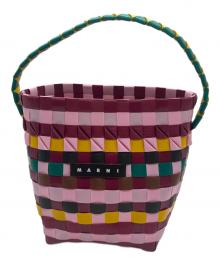 MARNI（マルニ）の古着「カゴバッグ」｜ピンク×グリーン