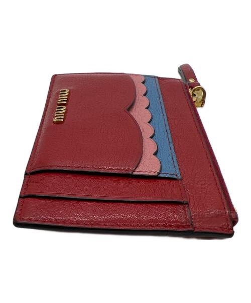 MIU MIU（ミュウミュウ）MIU MIU (ミュウミュウ) カードケース レッドの古着・服飾アイテム