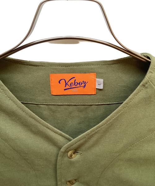 KEBOZ（ケボズ）KEBOZ (ケボズ) ゲームシャツ グリーン サイズ:Lの古着・服飾アイテム
