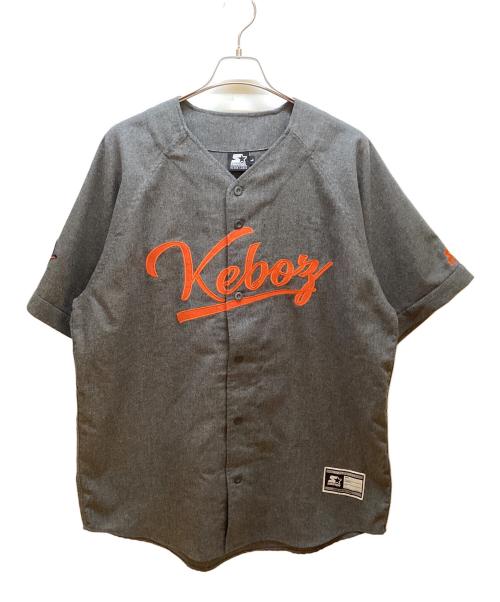 KEBOZ（ケボズ）KEBOZ (ケボズ) STARTER (スターター) ベースボールシャツ グレー サイズ:Lの古着・服飾アイテム