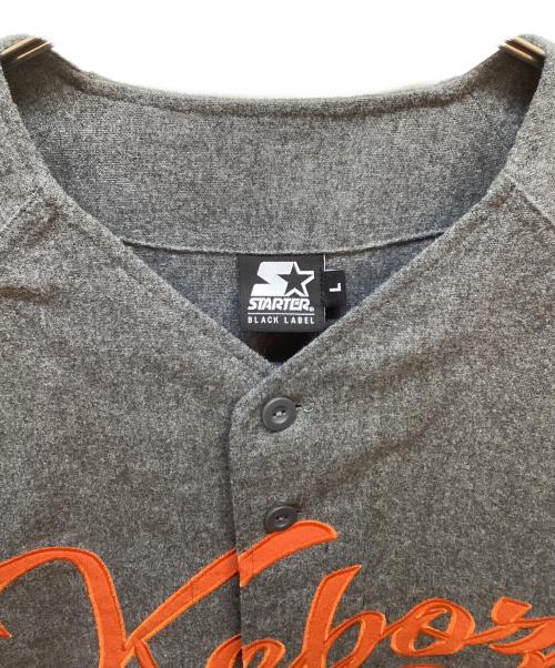 KEBOZ（ケボズ）KEBOZ (ケボズ) STARTER (スターター) ベースボールシャツ グレー サイズ:Lの古着・服飾アイテム