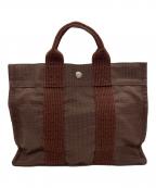 HERMESエルメス）の古着「ハンドバッグ/エールラインPM」｜ブラウン