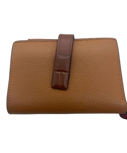 LOEWE（ロエベ）LOEWE (ロエベ) 2つ折り財布 レッド×ブラウンの古着・服飾アイテム