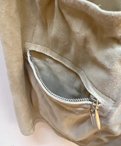 ERMENEGILDO ZEGNA（エルメネジルド・ゼニア）ERMENEGILDO ZEGNA (エルメネジルド・ゼニア) レザージャケット アイボリー サイズ:50の古着・服飾アイテム