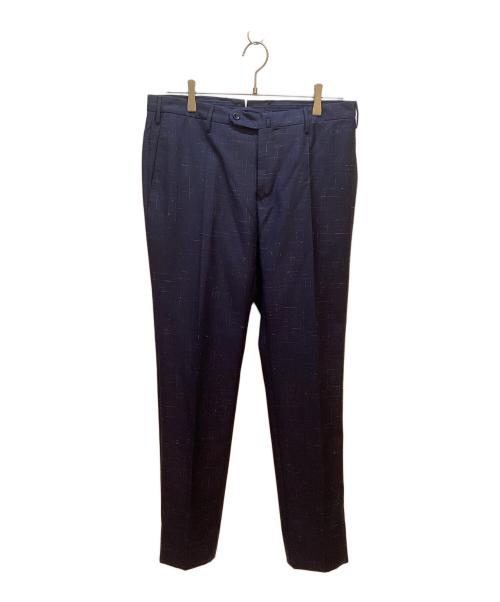 INCOTEX（インコテックス）INCOTEX (インコテックス) スラックス ネイビー×ホワイト サイズ:48の古着・服飾アイテム