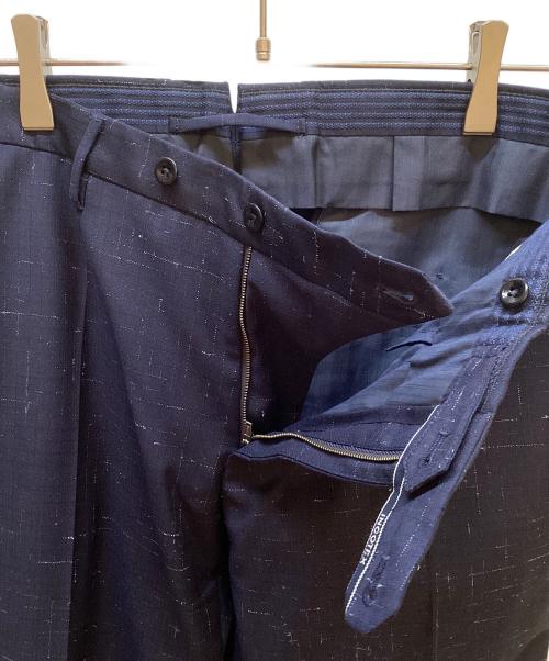 INCOTEX（インコテックス）INCOTEX (インコテックス) スラックス ネイビー×ホワイト サイズ:48の古着・服飾アイテム