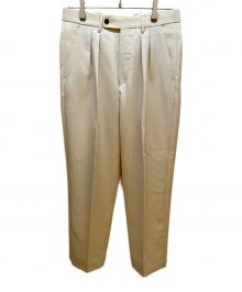 Pilgrim×TOMORROW LAND（ピルグリム×トゥモローランド）の古着「タックパンツ」｜アイボリー