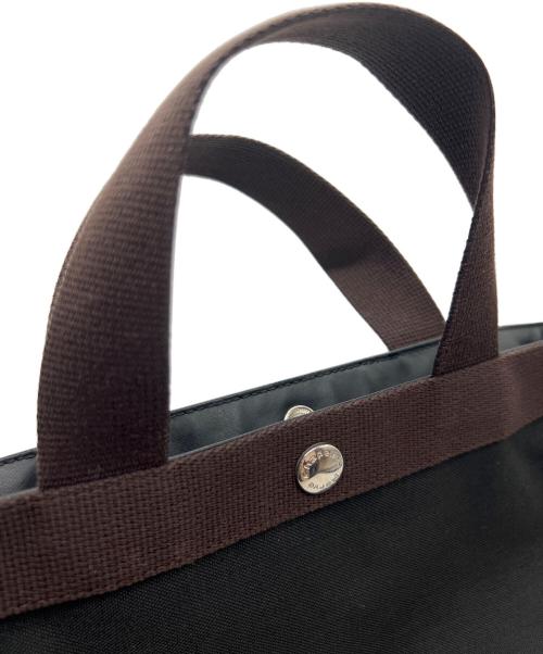 Herve Chapelier（エルベシャプリエ）Herve Chapelier (エルベシャプリエ) 舟形ハンドバッグ ブラックの古着・服飾アイテム