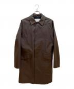 monobiモノビ）の古着「ステンカラーコート」｜ダークブラウン