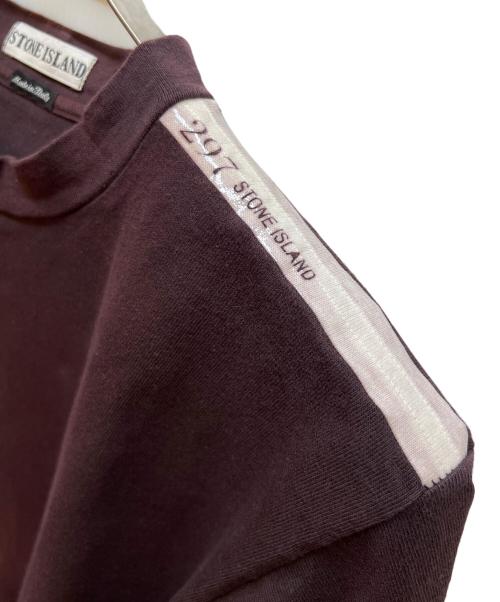STONE ISLAND（ストーンアイランド）STONE ISLAND (ストーンアイランド) 半袖カットソー ワインレッド サイズ:Ｍの古着・服飾アイテム