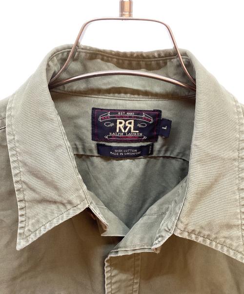 RRL（ダブルアールエル）RRL (ダブルアールエル) ミリタリーシャツ グリーン サイズ:Lの古着・服飾アイテム