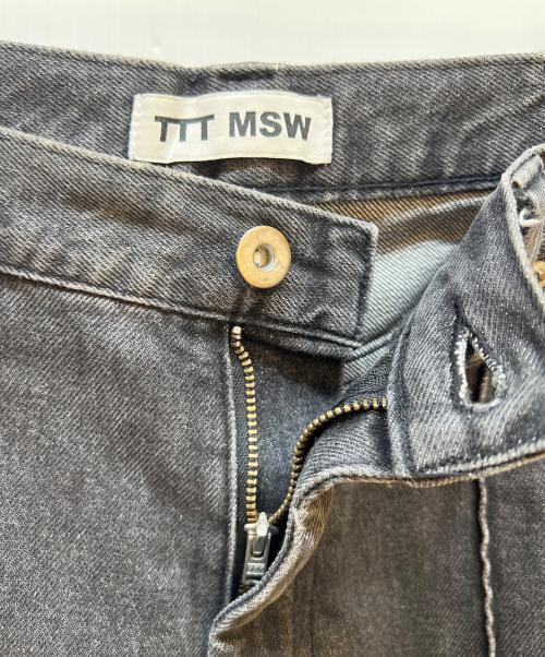 TTT MSW（ティー モダンストリートウェア）TTT MSW (ティー) デニムパンツ ブラック サイズ:Ｍの古着・服飾アイテム