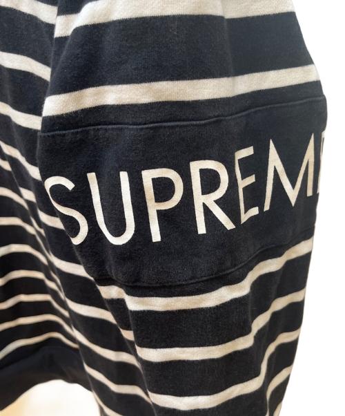 SUPREME（シュプリーム）Supreme (シュプリーム) ハーフジップスウェット/Striped Half Zip Sweat ブラック×ホワイト サイズ:Mの古着・服飾アイテム