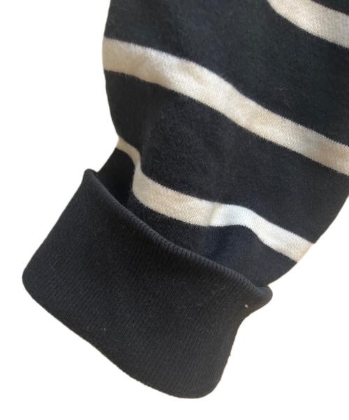 SUPREME（シュプリーム）Supreme (シュプリーム) ハーフジップスウェット/Striped Half Zip Sweat ブラック×ホワイト サイズ:Mの古着・服飾アイテム