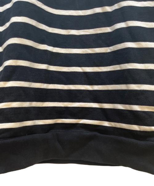 SUPREME（シュプリーム）Supreme (シュプリーム) ハーフジップスウェット/Striped Half Zip Sweat ブラック×ホワイト サイズ:Mの古着・服飾アイテム