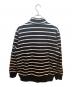 Supreme (シュプリーム) ハーフジップスウェット/Striped Half Zip Sweat ブラック×ホワイト サイズ:M：9000円