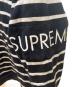 中古・古着 Supreme (シュプリーム) ハーフジップスウェット/Striped Half Zip Sweat ブラック×ホワイト サイズ:M：9000円