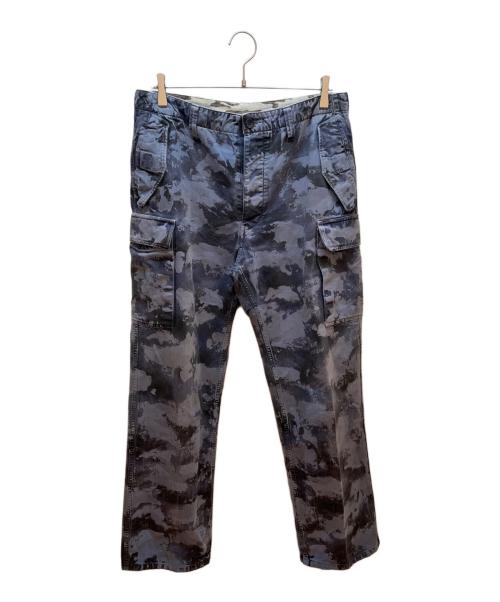 ISAMU KATAYAMA BACKLASH（イサムカタヤマ・バックラッシュ）ISAMU KATAYAMA BACKLASH (イサムカタヤマ・バックラッシュ) カーゴパンツ ブルー×ネイビー サイズ:Lの古着・服飾アイテム