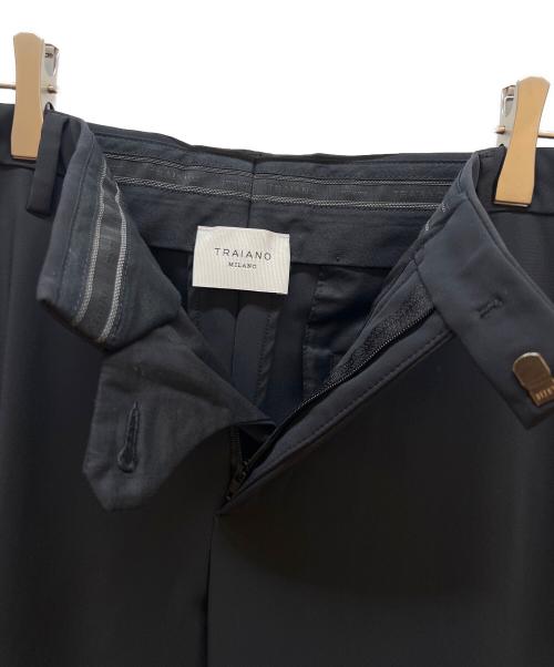 TRAIANO（トライアーノ）TRAIANO (トライアーノ) スラックス ブラック サイズ:48の古着・服飾アイテム