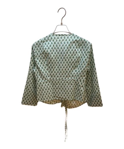 BACCA（バッカ）BACCA (バッカ) リバティプリント ギャザードフリルブラウス グリーン サイズ:S 未使用品の古着・服飾アイテム