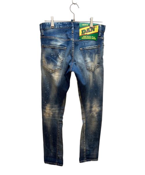 DSQUARED2（ディースクエアード）DSQUARED2 (ディースクエアード) ダメージデニムパンツ インディゴ サイズ:46の古着・服飾アイテム