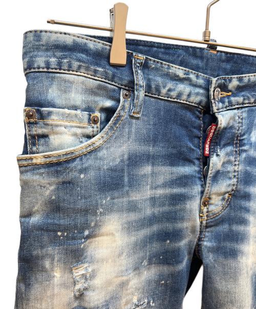 DSQUARED2（ディースクエアード）DSQUARED2 (ディースクエアード) ダメージデニムパンツ インディゴ サイズ:46の古着・服飾アイテム