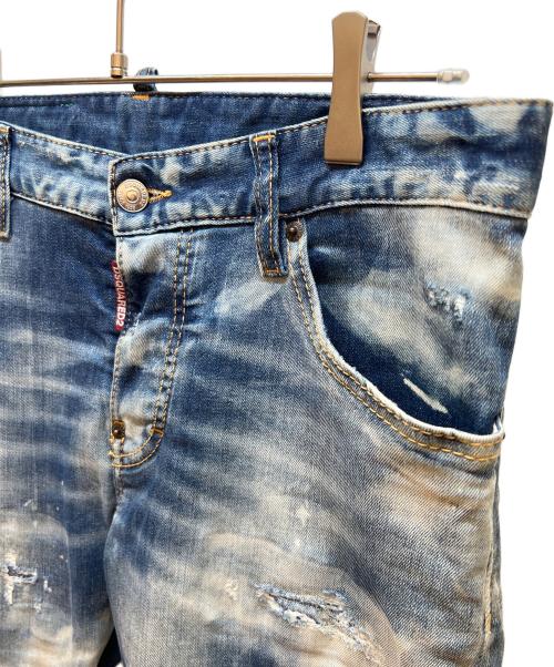 DSQUARED2（ディースクエアード）DSQUARED2 (ディースクエアード) ダメージデニムパンツ インディゴ サイズ:46の古着・服飾アイテム