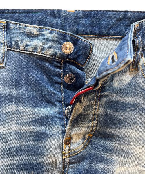 DSQUARED2（ディースクエアード）DSQUARED2 (ディースクエアード) ダメージデニムパンツ インディゴ サイズ:46の古着・服飾アイテム