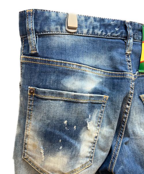 DSQUARED2（ディースクエアード）DSQUARED2 (ディースクエアード) ダメージデニムパンツ インディゴ サイズ:46の古着・服飾アイテム