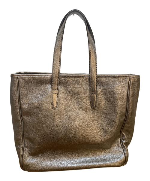 Yves Saint Laurent（イヴサンローラン）Yves Saint Laurent (イヴサンローラン) トートバッグ/Yメール シャンパンゴールドの古着・服飾アイテム