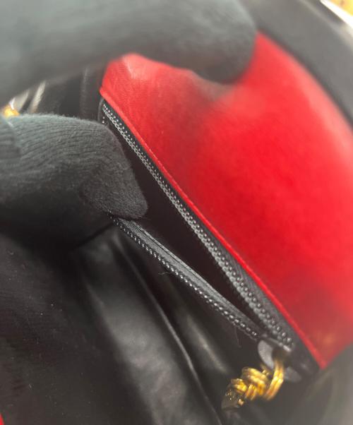 Salvatore Ferragamo（サルヴァトーレ フェラガモ）Salvatore Ferragamo (サルヴァトーレ フェラガモ) チェーンショルダーバッグ レッド×ブラックの古着・服飾アイテム