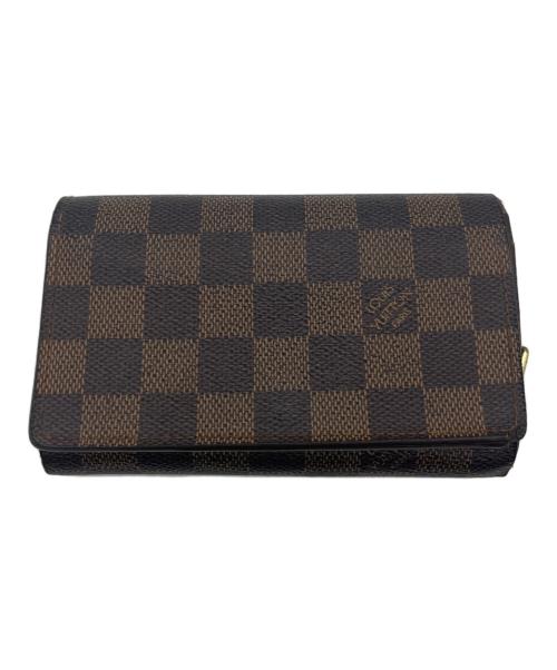 LOUIS VUITTON（ルイ ヴィトン）LOUIS VUITTON (ルイ ヴィトン) 二つ折り財布/ダミエ・ポルトフォイユ・トレゾール ブラウンの古着・服飾アイテム