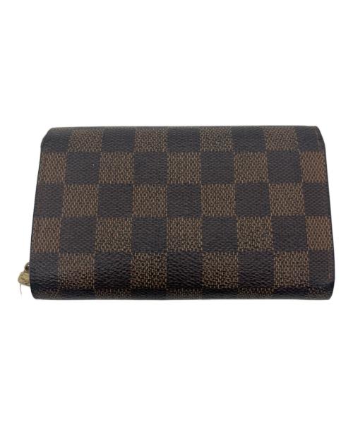 LOUIS VUITTON（ルイ ヴィトン）LOUIS VUITTON (ルイ ヴィトン) 二つ折り財布/ダミエ・ポルトフォイユ・トレゾール ブラウンの古着・服飾アイテム