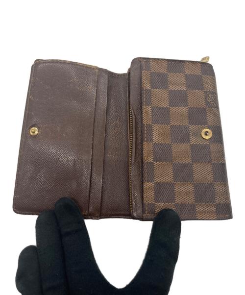 LOUIS VUITTON（ルイ ヴィトン）LOUIS VUITTON (ルイ ヴィトン) 二つ折り財布/ダミエ・ポルトフォイユ・トレゾール ブラウンの古着・服飾アイテム