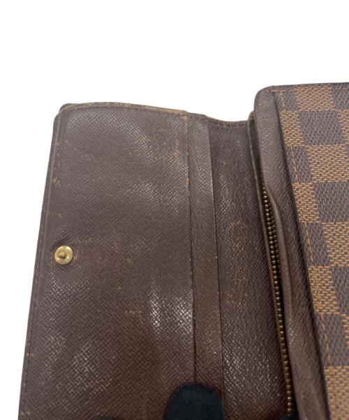 LOUIS VUITTON（ルイ ヴィトン）LOUIS VUITTON (ルイ ヴィトン) 二つ折り財布/ダミエ・ポルトフォイユ・トレゾール ブラウンの古着・服飾アイテム