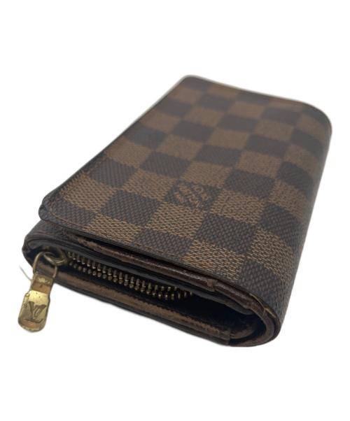 LOUIS VUITTON（ルイ ヴィトン）LOUIS VUITTON (ルイ ヴィトン) 二つ折り財布/ダミエ・ポルトフォイユ・トレゾール ブラウンの古着・服飾アイテム