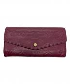 LOUIS VUITTONルイ ヴィトン）の古着「長財布/モノグラム・アンプラント・ポルトフォイユ・キュリユーズ」｜ワインレッド