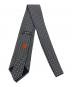 HERMES (エルメス) ネクタイ/CRAVATE HEAVY TWILL ブラック×グレー サイズ:FREE：10000円
