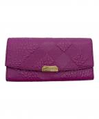 BURBERRY LONDONバーバリーロンドン）の古着「長財布」｜マゼンタ