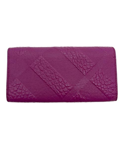 BURBERRY LONDON（バーバリーロンドン）BURBERRY LONDON (バーバリーロンドン) 長財布 マゼンタの古着・服飾アイテム