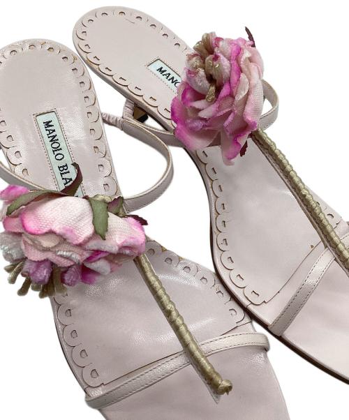 Manolo Blahnik（マノロブラニク）Manolo Blahnik (マノロブラニク) サンダル ピンク サイズ:25の古着・服飾アイテム