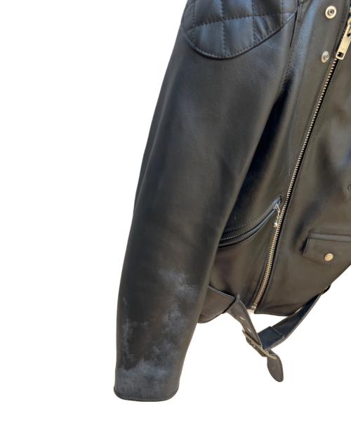 CROWS（クローズ）CROWS (クローズ) ダブルライダースジャケット ブラック サイズ:Mの古着・服飾アイテム