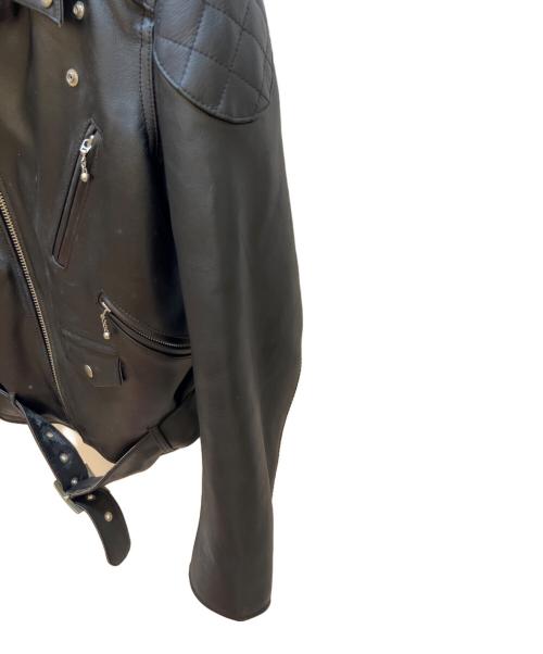 CROWS（クローズ）CROWS (クローズ) ダブルライダースジャケット ブラック サイズ:Mの古着・服飾アイテム