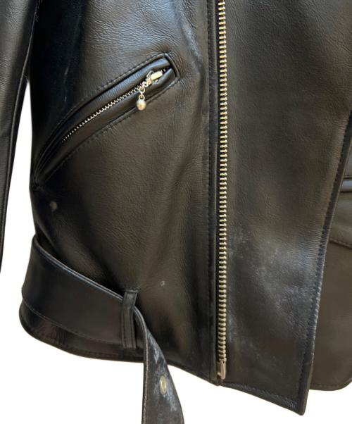 CROWS（クローズ）CROWS (クローズ) ダブルライダースジャケット ブラック サイズ:Mの古着・服飾アイテム