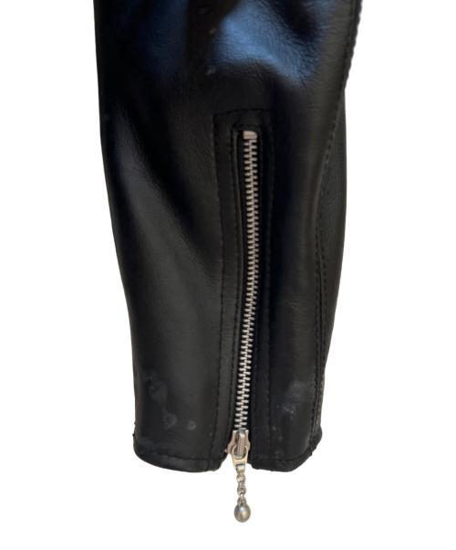 CROWS（クローズ）CROWS (クローズ) ダブルライダースジャケット ブラック サイズ:Mの古着・服飾アイテム